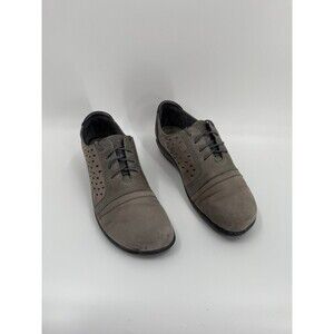 Naot Shoes  Womens Lalo Sneakers Oxfords Gray Perforated Leather Casual SIZE 41